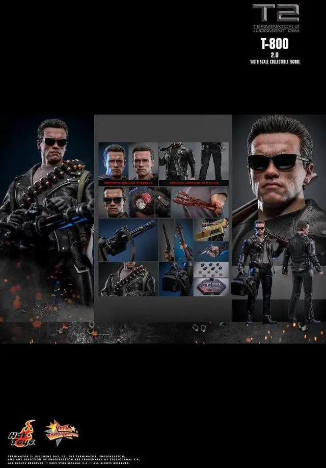 Alt view image 2 of 5 - Figure Hot Toys MMS795 - Terminator 2 : Judgment Day - T800