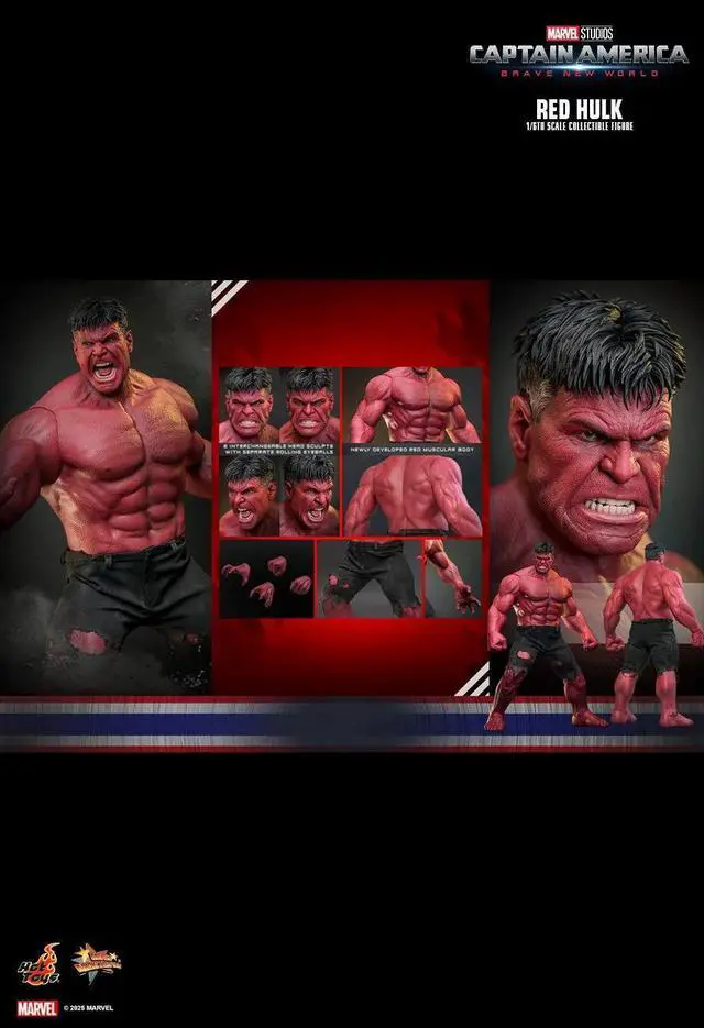 Alt view image 2 of 5 - Figure Hot Toys MMS797 - Marvel Comics - Captain America : Brave New World - Red Hulk Thaddeus Ross