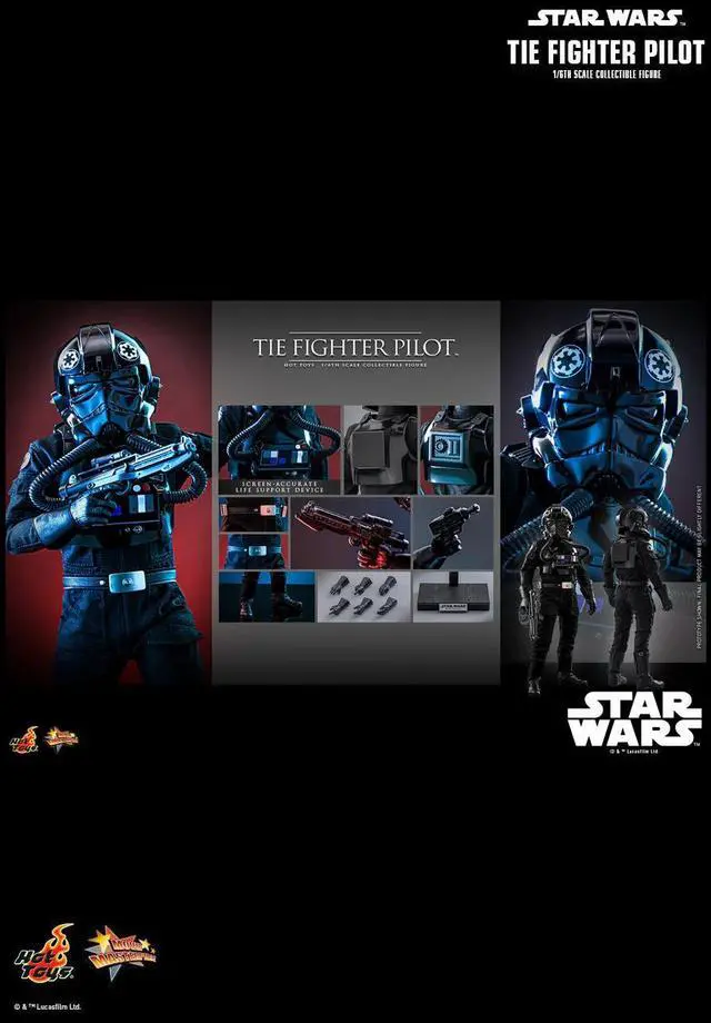 Alt view image 2 of 5 - Figure Hot Toys MMS798 - Star Wars : A New Hope - Tie Fighter Pilot