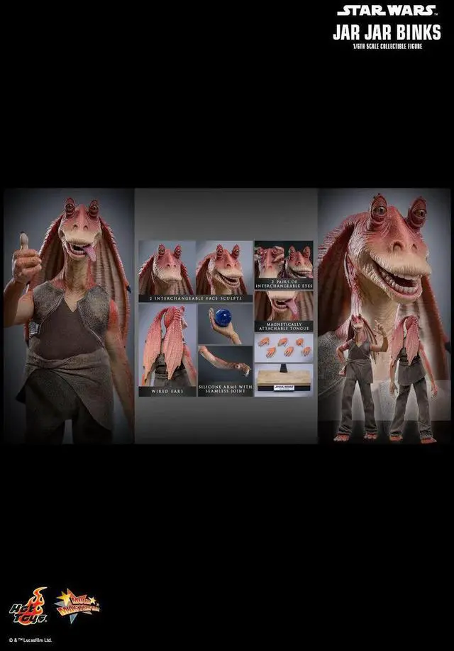 Alt view image 2 of 5 - Figure Hot Toys MMS807 - Star Wars : The Phantom Menace - Jar Jar Binks