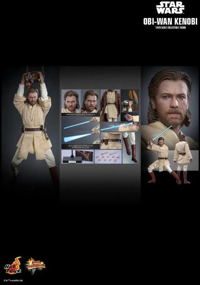 Alt view image 2 of 5 - Figure Hot Toys MMS808 - Star Wars : Attack Of The Clone - Obi Wan Kenobi