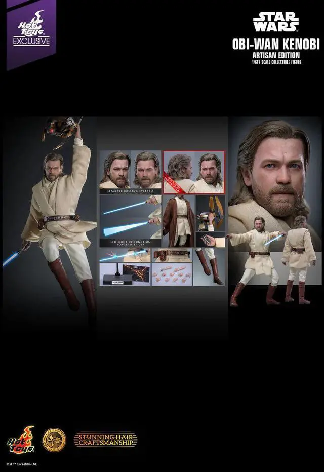 Alt view image 2 of 5 - Figure Hot Toys MMS809 - Star Wars : Attack Of The Clone - Obi Wan Kenobi
