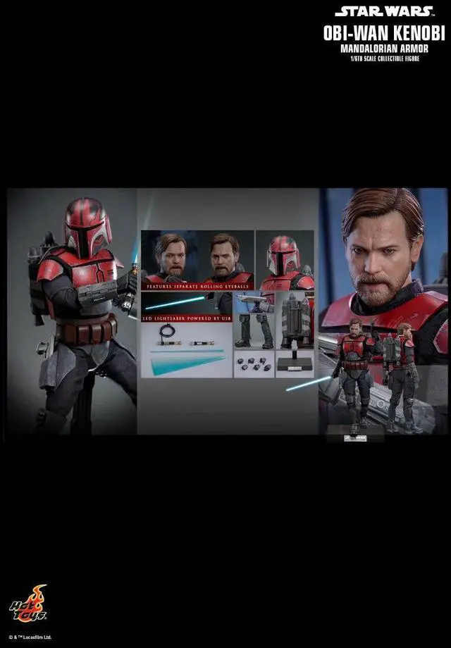 Alt view image 2 of 5 - Figure Hot Toys TMS126 - Star Wars : The Clone Wars - Obi Wan Kenobi Mandalorian Armor