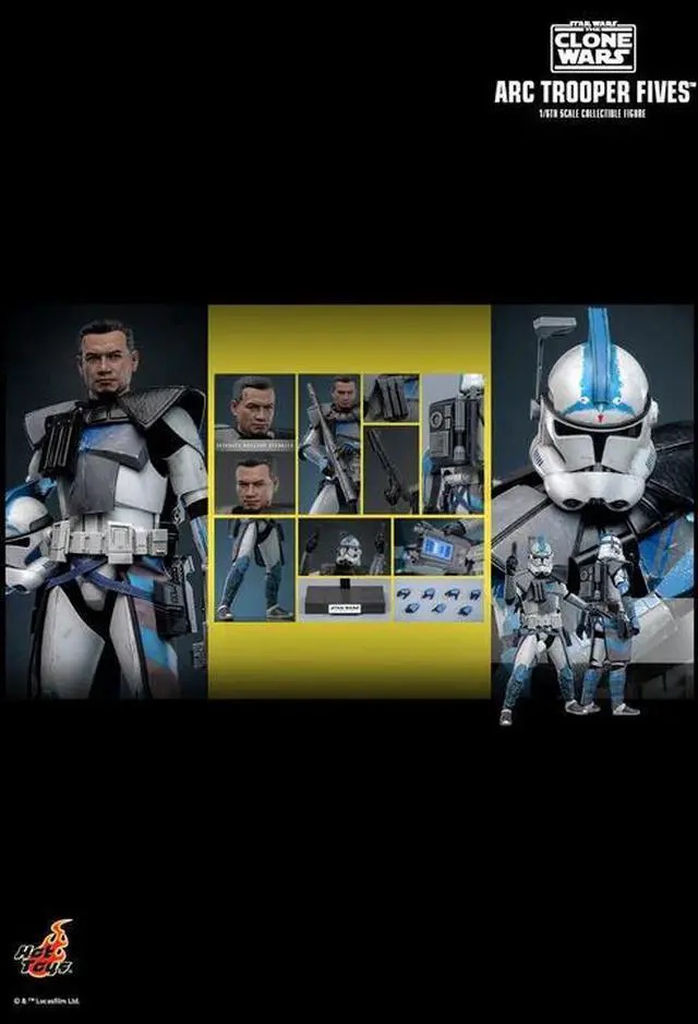 Alt view image 6 of 7 - Figure Hot Toys TMS132 - Star Wars : The Clone Wars - Arc Trooper Fives