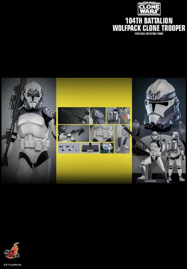 Alt view image 2 of 5 - Figure Hot Toys TMS142 - Star Wars : The Clone War - 104Th Battalion Wolfpack Clone Trooper