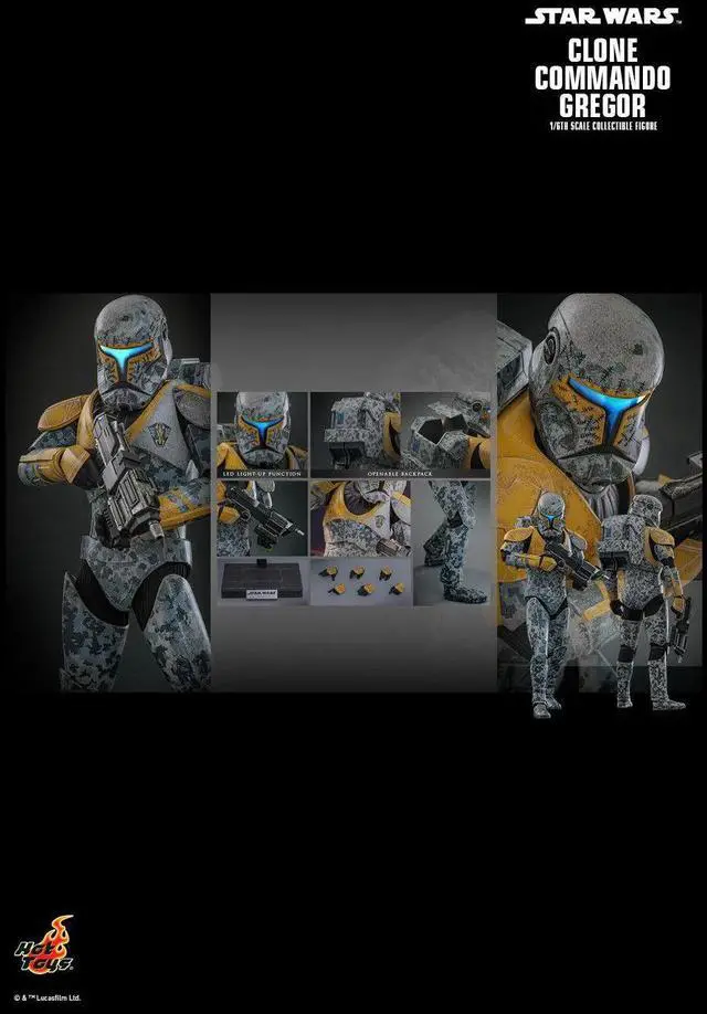 Alt view image 2 of 5 - Figure Hot Toys TMS155 - Star Wars : The Clone Wars - Clone Commando Gregor