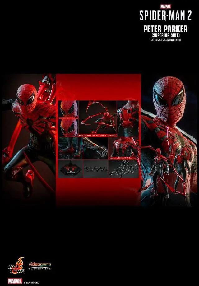 Alt view image 2 of 5 - Figure Hot Toys VGM61 - Marvel's Spider Man 2 - Peter Parker Superior Suit