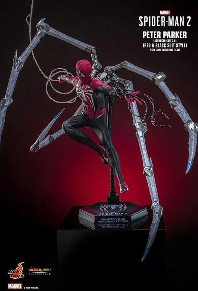 Alt view image 3 of 4 - Figure Hot Toys VGM66 - Marvel's Spider Man 2 - Peter Parker Advanced Suit2.0 Red & Black Suit