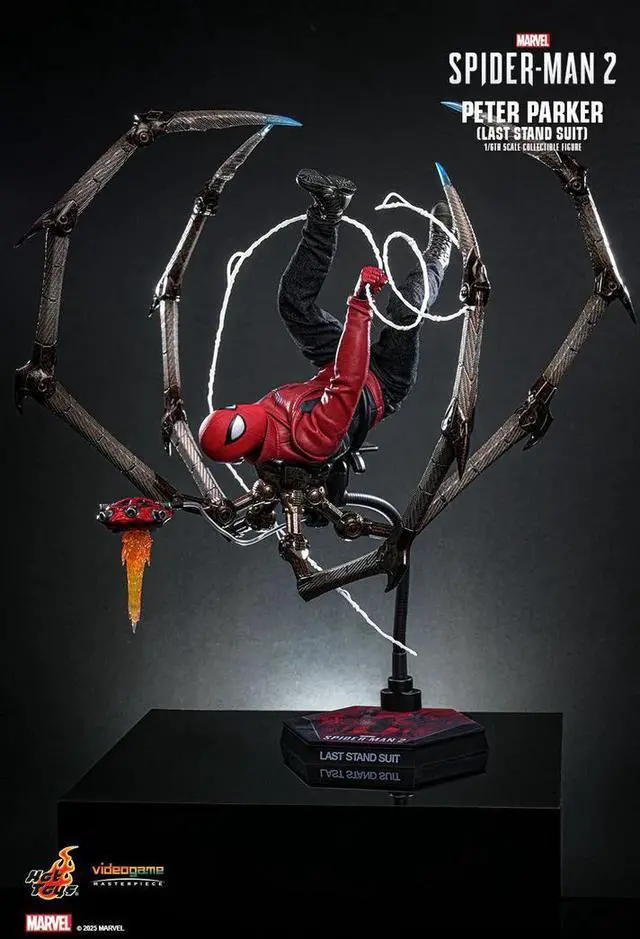 Alt view image 4 of 5 - Figure Hot Toys VGM71 - Marvel's Spider Man 2 - Peter Parker Last Stand Suit