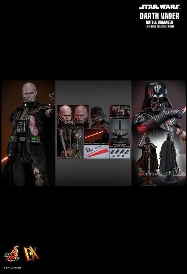 Alt view image 2 of 5 - Figure Hot Toys DX44 - Star Wars - Darth Vader Battle Damaged