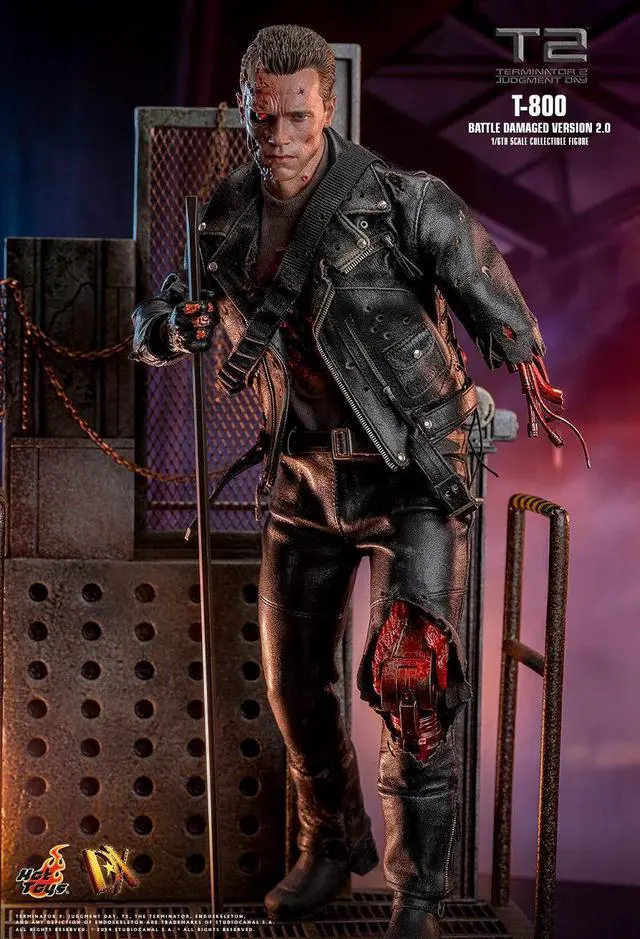 Alt view image 3 of 5 - Figure Hot Toys DX46 - Terminator 2 : Judgment Day - T800 Battle Damaged Version
