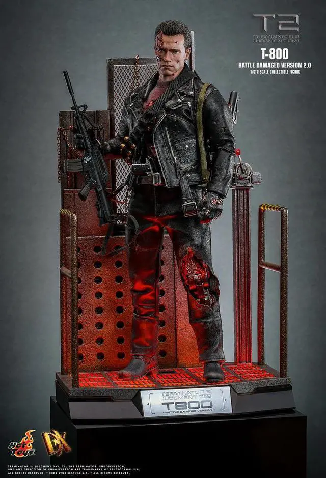 Alt view image 5 of 5 - Figure Hot Toys DX46 - Terminator 2 : Judgment Day - T800 Battle Damaged Version