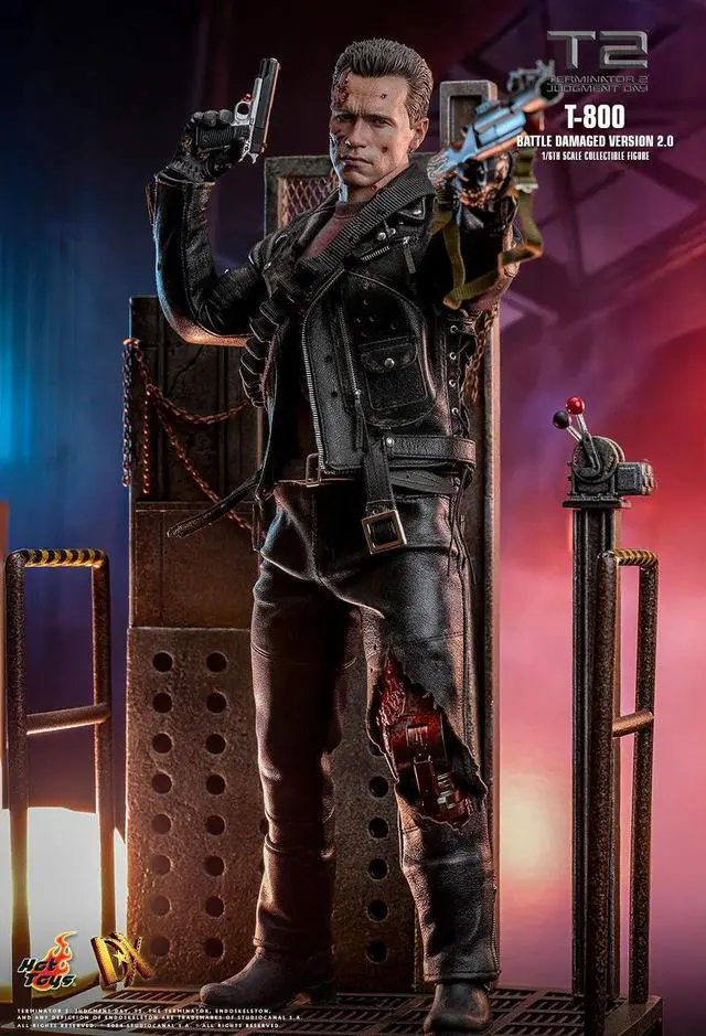 Alt view image 4 of 5 - Figure Hot Toys DX46 - Terminator 2 : Judgment Day - T800 Battle Damaged Version