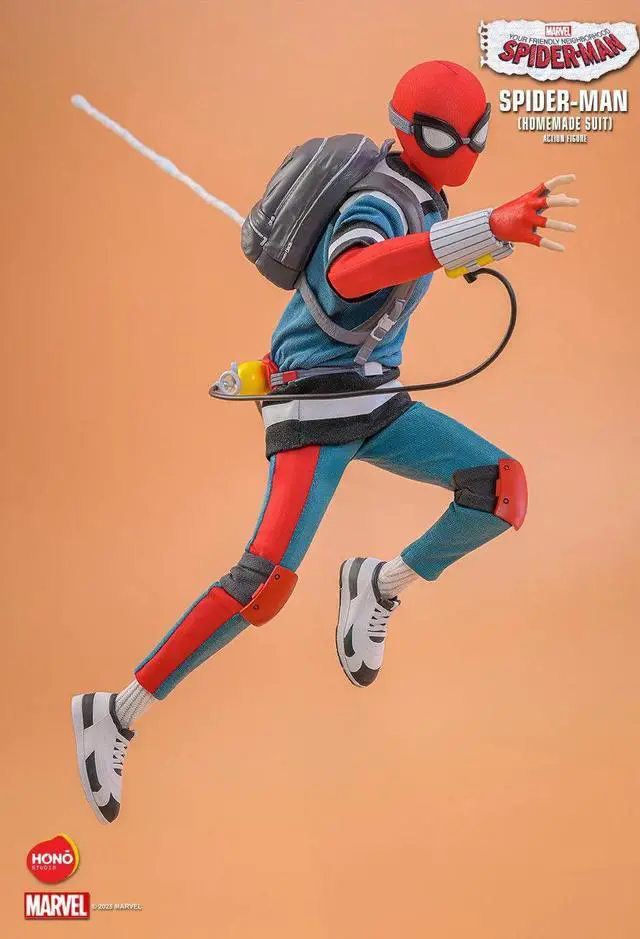 Alt view image 4 of 5 - Figure Hot Toys HS07 - Marvel Comics - Your Friendly Neighborhood Spider Man - Spider Man Homemade Suit