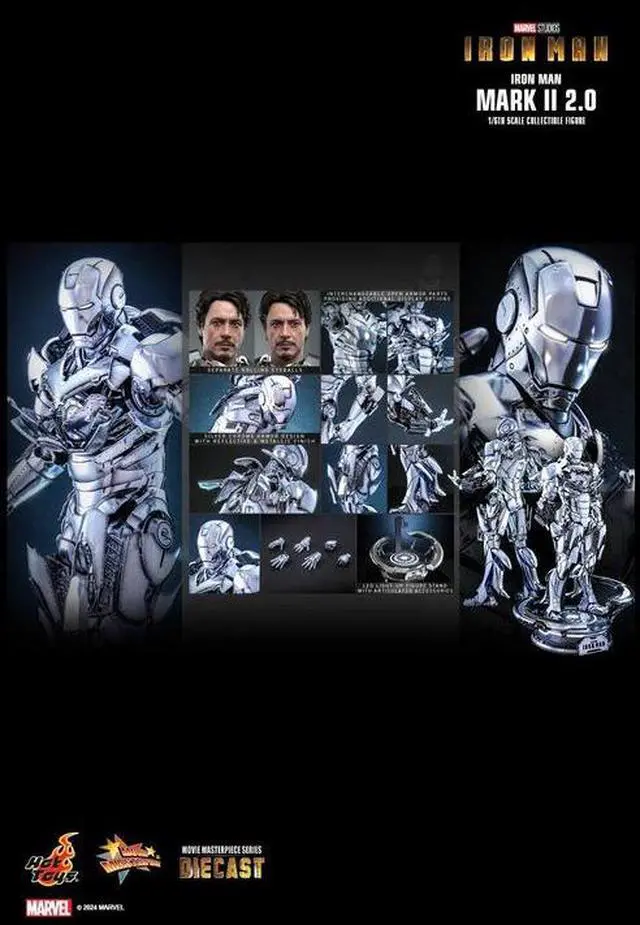 Alt view image 2 of 5 - Figure Hot Toys MMS733D59 - Marvel Comics - Iron Man - Iron Man Mark II 2.0