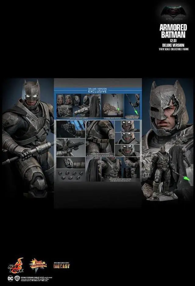 Alt view image 2 of 5 - Figure Hot Toys MMS743D63 - DC Comics - Batman Vs Superman : Dawn Of Justice - Armored Batman Deluxe Version