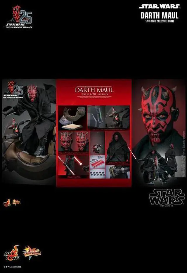 Alt view image 2 of 5 - Figure Hot Toys MMS749 - Star Wars : The Phantom Menace - Darth Maul & Sith Speeder