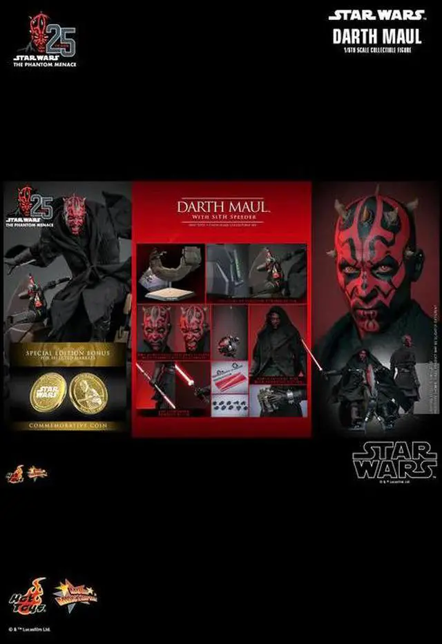 Alt view image 2 of 5 - Figure Hot Toys MMS749B - Star Wars : The Phantom Menace - Darth Maul & Sith Speeder
