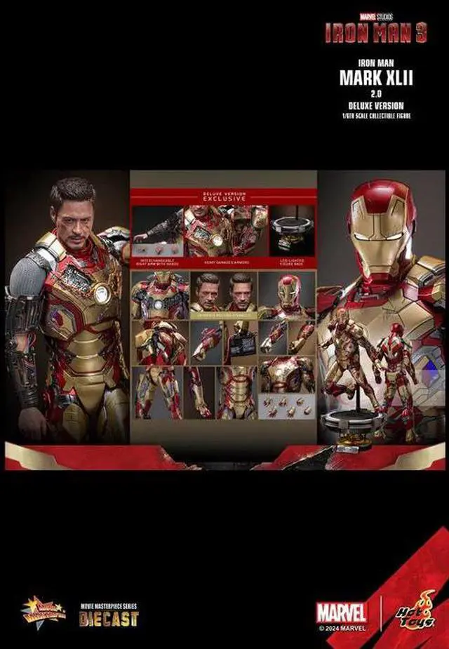 Alt view image 2 of 5 - Figure Hot Toys MMS759D66 - Marvel Comics - Iron Man 3 - Iron Man Mark XLII