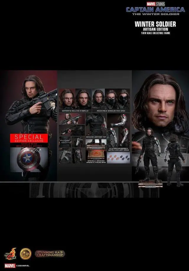 Alt view image 2 of 5 - Figure Hot Toys MMS790B - Marvel Comics - Captain America : The Winter Soldier - Winter Soldier