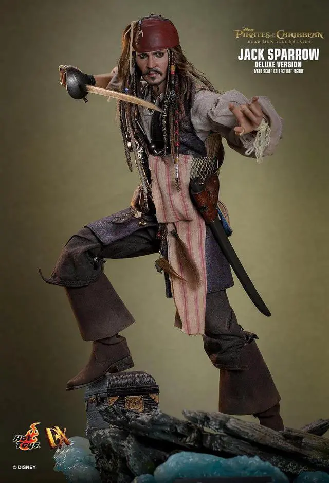 Alt view image 5 of 5 - Figure Hot Toys DX38 - Pirates Of The Caribbean : Dead Men Tell No Tales - Jack Sparrow Deluxe Version