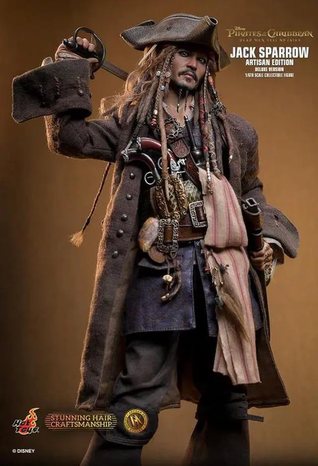 Alt view image 4 of 5 - Figure Hot Toys DX39 - Pirates Of The Caribbean : Dead Men Tell No Tales - Jack Sparrow Artisan Edition