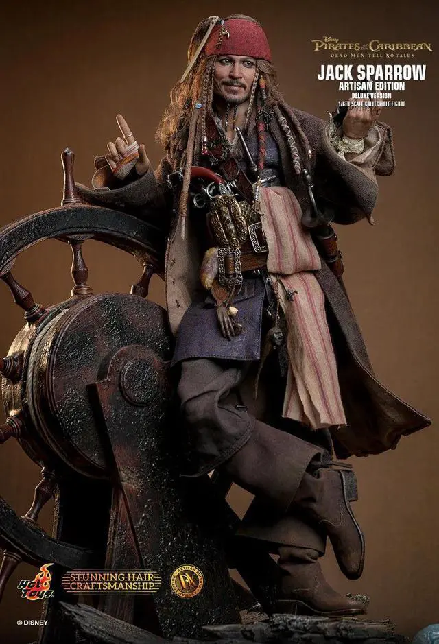 Alt view image 3 of 5 - Figure Hot Toys DX39 - Pirates Of The Caribbean : Dead Men Tell No Tales - Jack Sparrow Artisan Edition