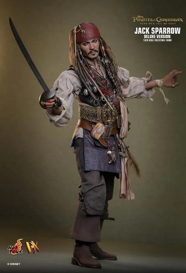 Alt view image 4 of 5 - Figure Hot Toys DX38 - Pirates Of The Caribbean : Dead Men Tell No Tales - Jack Sparrow Deluxe Version
