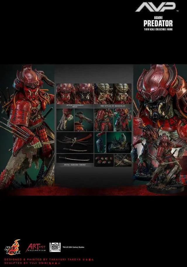 Alt view image 2 of 5 - Figure Hot Toys AC06 - Alien VS. Predator - Akaoni Samurai Predator