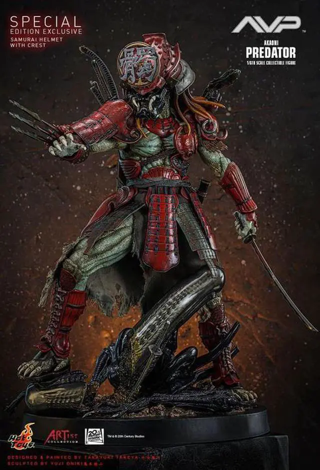 Alt view image 4 of 5 - Figure Hot Toys AC06B - Alien VS. Predator - Akaoni Samurai Predator