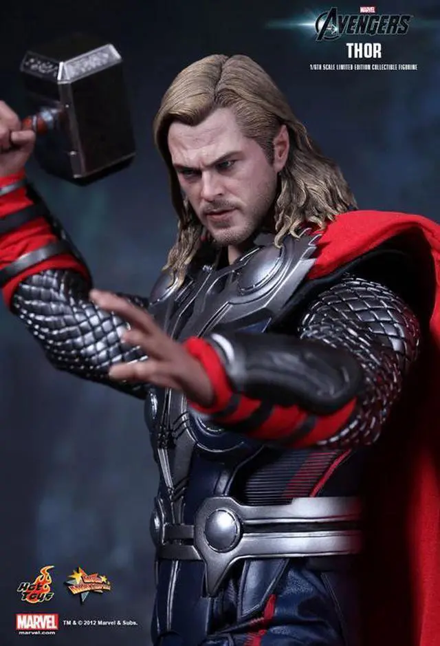 Alt view image 8 of 8 - Thor The Avengers Movie Masterpiece One Sixth Hot Toys Action Figure