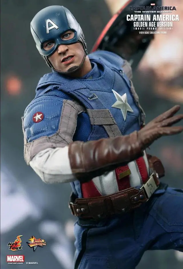 Alt view image 5 of 5 - Figure Hot Toys MMS240 - Marvel Comics - Captain America : The Winter Soldier - Captain America Golden Age Version