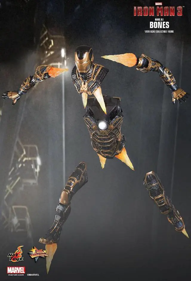 Alt view image 16 of 16 - Bones Mark XLI Iron Man 3 Movie Masterpiece 1/6 Scale Figure