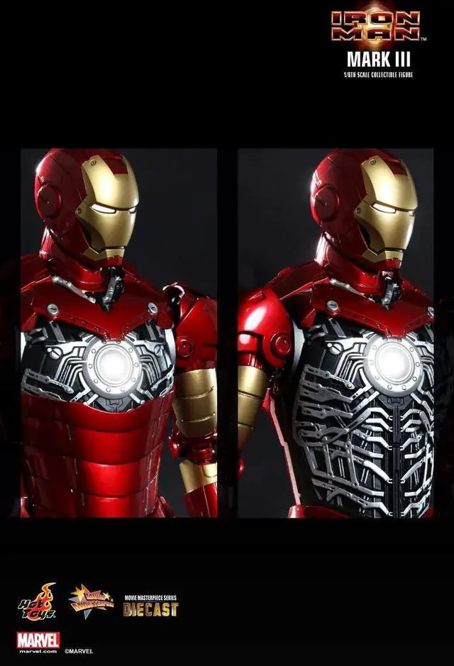 Alt view image 5 of 5 - Figure Hot Toys MMS256D07 - Marvel Comics - Iron Man - Iron Man Mark 3 Standard Version