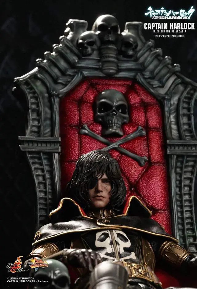 Alt view image 6 of 6 - hot toys movie master piece: space pirate captain harlock captain harlock with throne of arcadia