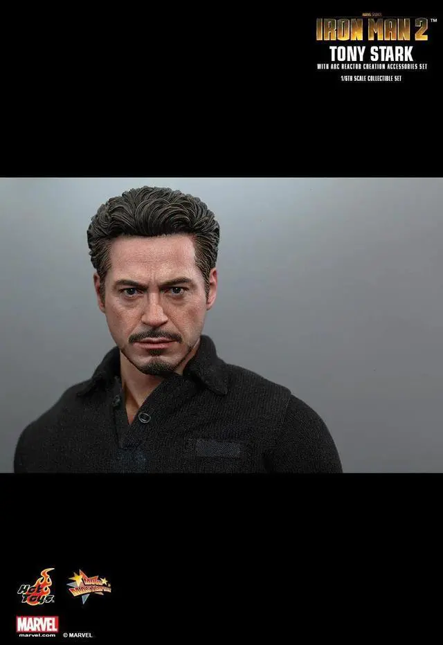 Alt view image 6 of 6 - hot toys iron man 2 movie masterpiece tony stark with arc reactor creation accessories set collectible figure