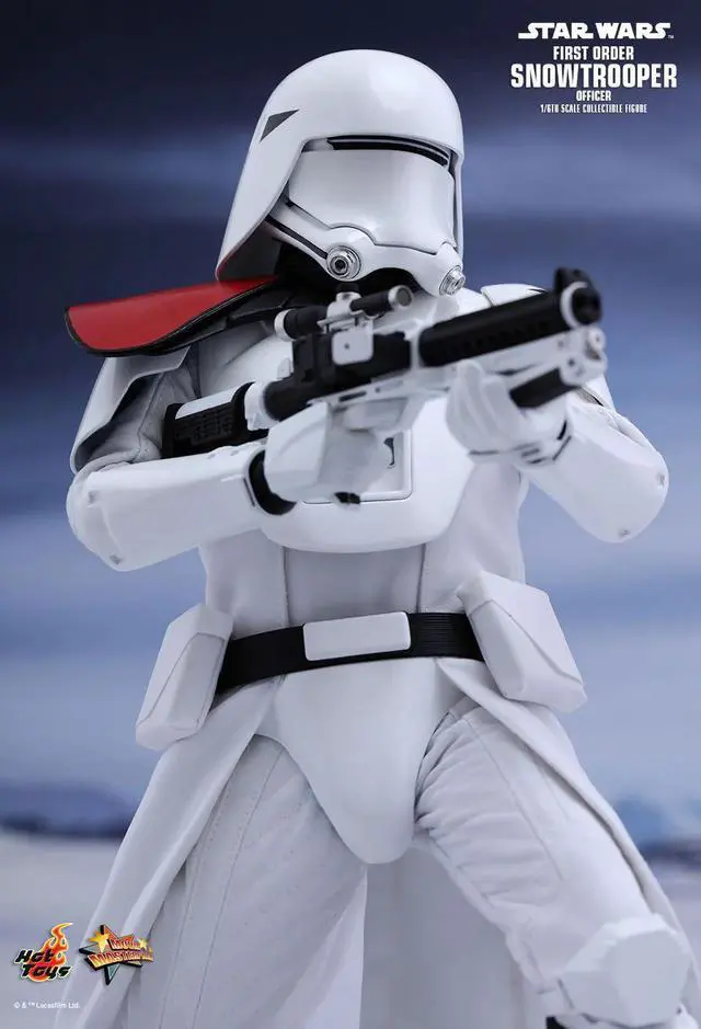 Alt view image 6 of 6 - hot toys 1:6 scale star wars the force awakens first order snowtrooper officer toy white