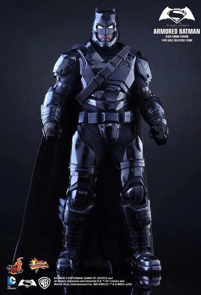 Alt view image 5 of 5 - Figure Hot Toys MMS356 - DC Comics - Batman Vs Superman : Dawn Of Justice - Armored Batman Black Chrome Version