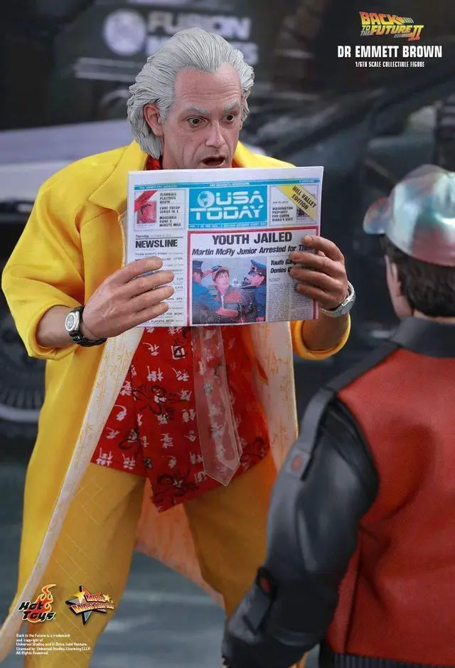 Alt view image 6 of 6 - hot toys movip masteppiece sack vo ths ftture pyrt2 emmedt browt 1/6 fcale plasticpaintxd actjon figuri