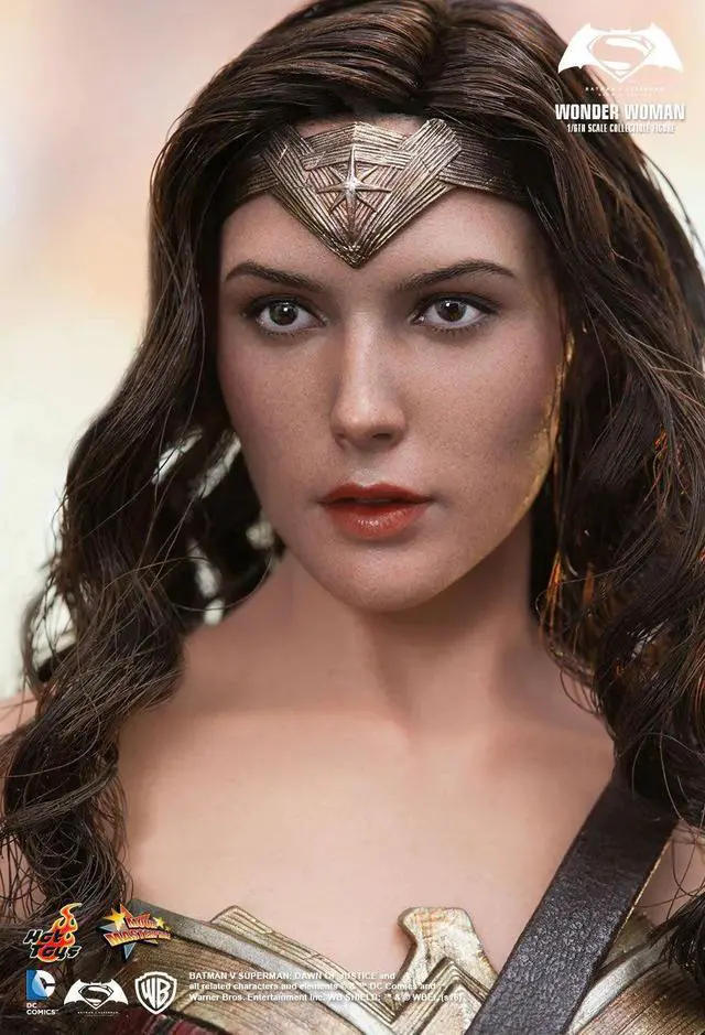 Alt view image 6 of 6 - movie masterpiece batman vs superman justice wonder woman 1/6 scale action figure by hot toys