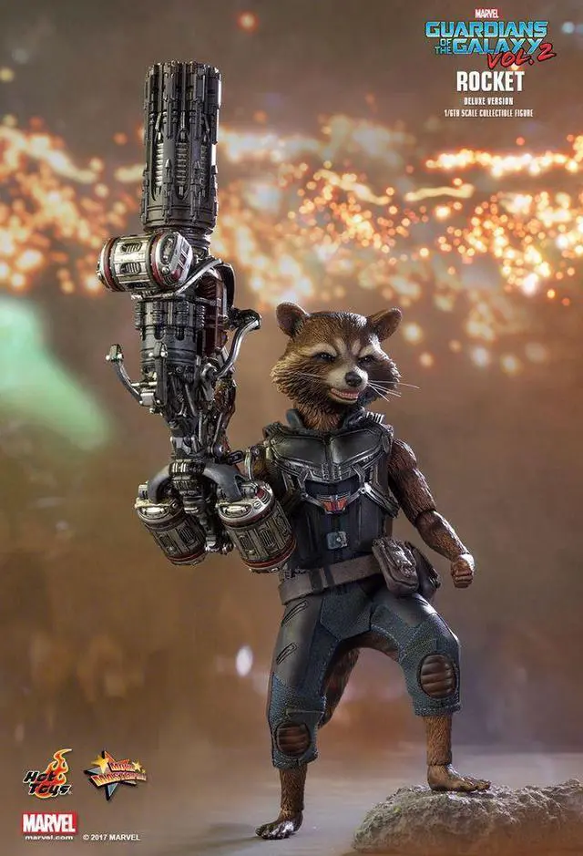 Alt view image 5 of 5 - Figure Hot Toys MMS411 - Marvel Comics - Guardians Of The Galaxy Vol. 2 - Rocket Deluxe Version