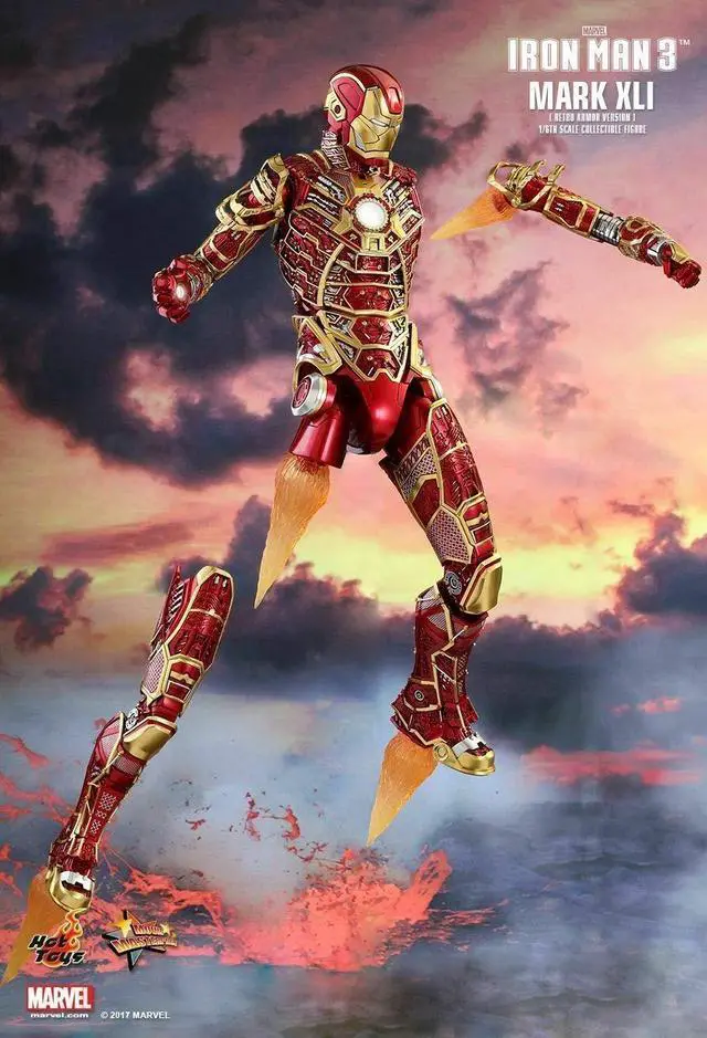Alt view image 5 of 5 - Figure Hot Toys MMS412 - Marvel Comics - Iron Man 3 - Bones Mark 41 Retro Armor Version