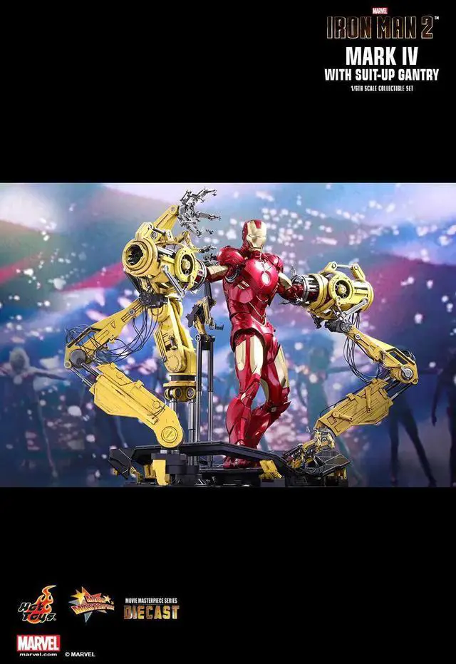 Alt view image 5 of 5 - Figure Hot Toys MMS462D22 - Iron Man 2 - Iron Man Mark 4 With Suit-Up Gantry