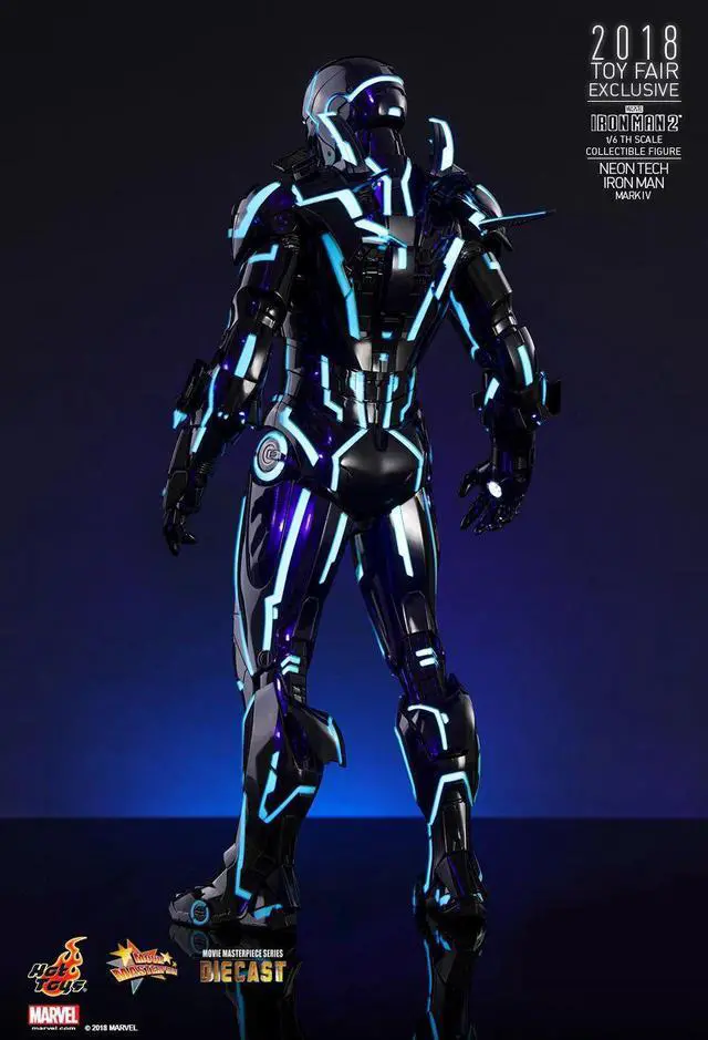 Alt view image 5 of 5 - Figure Hot Toys MMS485D24 - Marvel Comics - Iron Man 2 - Neon Tech Iron Man Mark IV