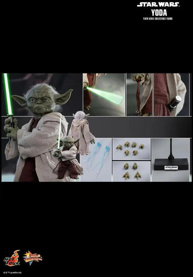 Alt view image 2 of 5 - Figure Hot Toys MMS495 - Star Wars 2 : Attack Of The Clones - Yoda