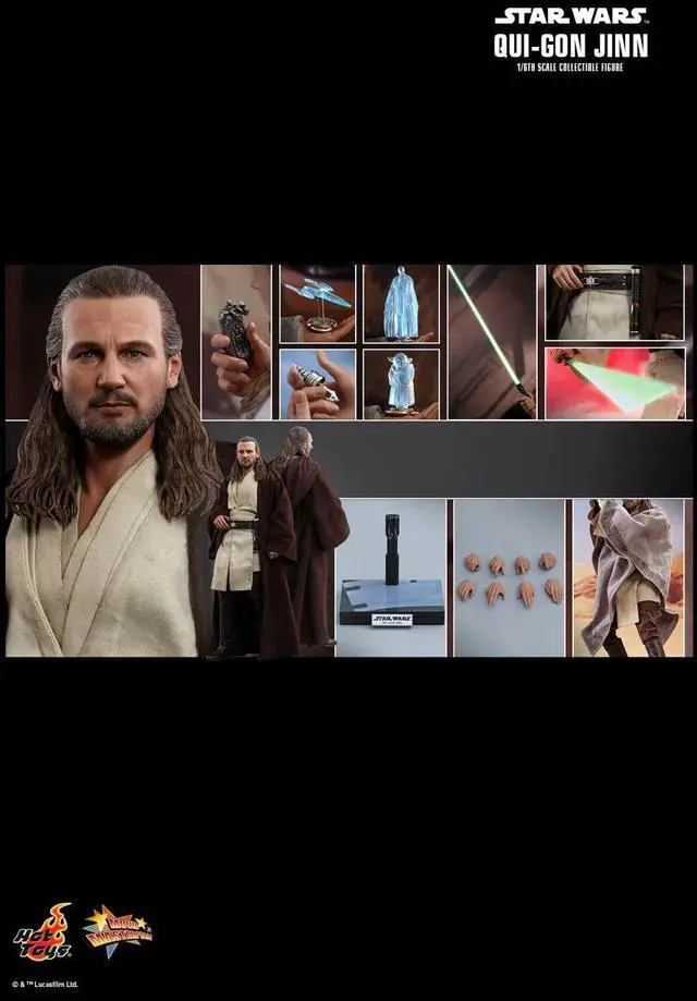 Alt view image 2 of 5 - Figure Hot Toys MMS525 - Star Wars 1 : The Phantom Menace - Qui-Gon Jinn