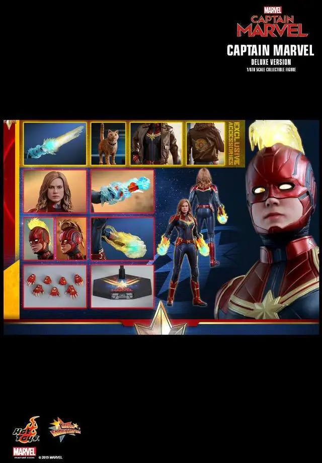 Alt view image 2 of 5 - Figure Hot Toys MMS522 - Marvel Comics - Captain Marvel - Captain Marvel Deluxe Version