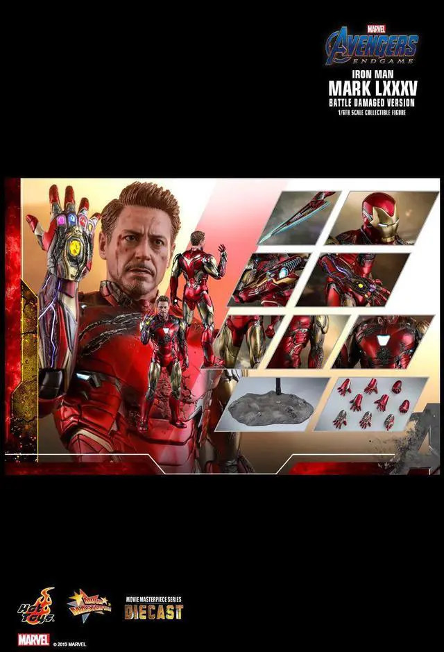 Alt view image 2 of 5 - Figure Hot Toys MMS543D33 -Marvel Comics - Avengers : Endgame - Iron Man Mark LXXXXV Battle Damaged Version