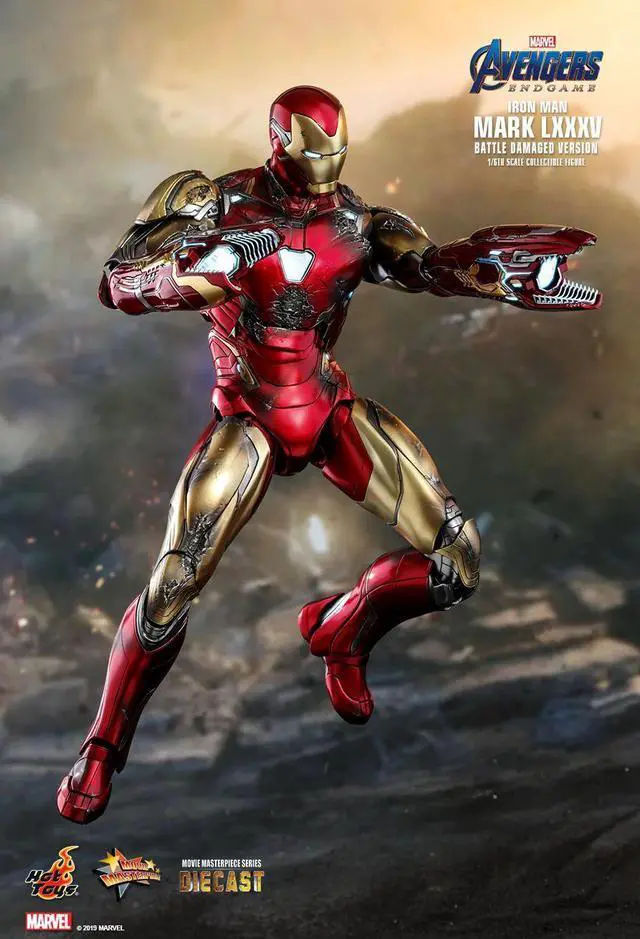Alt view image 5 of 5 - Figure Hot Toys MMS543D33 -Marvel Comics - Avengers : Endgame - Iron Man Mark LXXXXV Battle Damaged Version