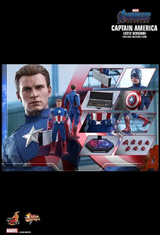 Alt view image 2 of 5 - Figure Hot Toys MMS563 - Marvel Comics - Avengers 4 : Endgame - Captain America 2012 Version
